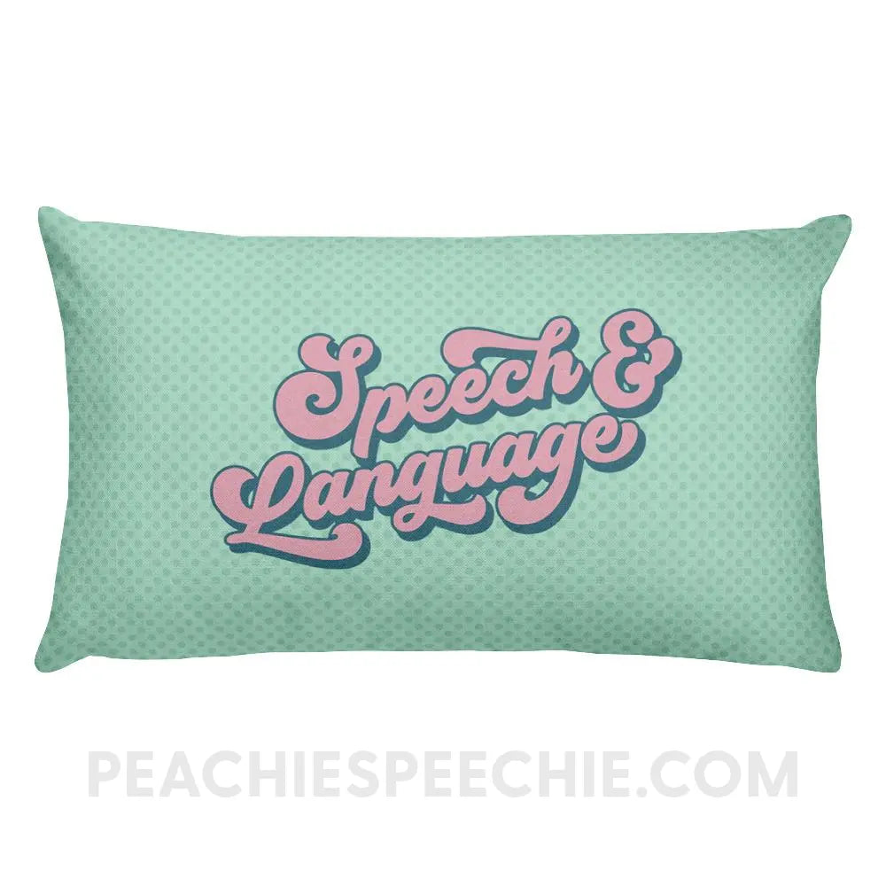 Groovy Speech & Language Throw Pillow - 20×12 - Pillows peachiespeechie.com