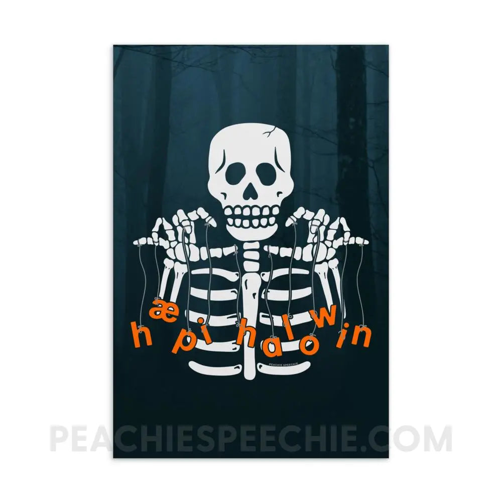 Happy Halloween Skeleton Postcard - Postcards peachiespeechie.com