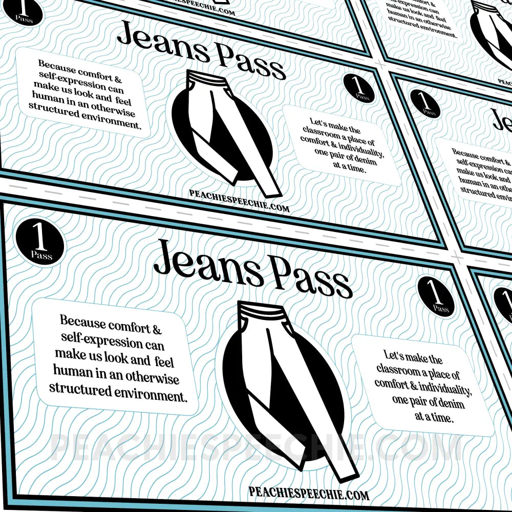 Jeans Pass 🤣 - Materials peachiespeechie.com
