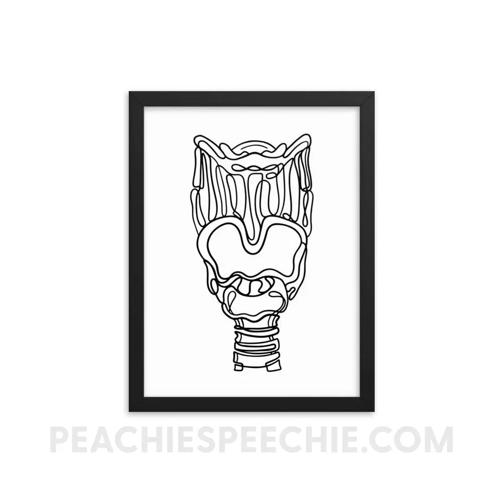 Larynx Framed Poster - Black / 12×16 - Posters peachiespeechie.com