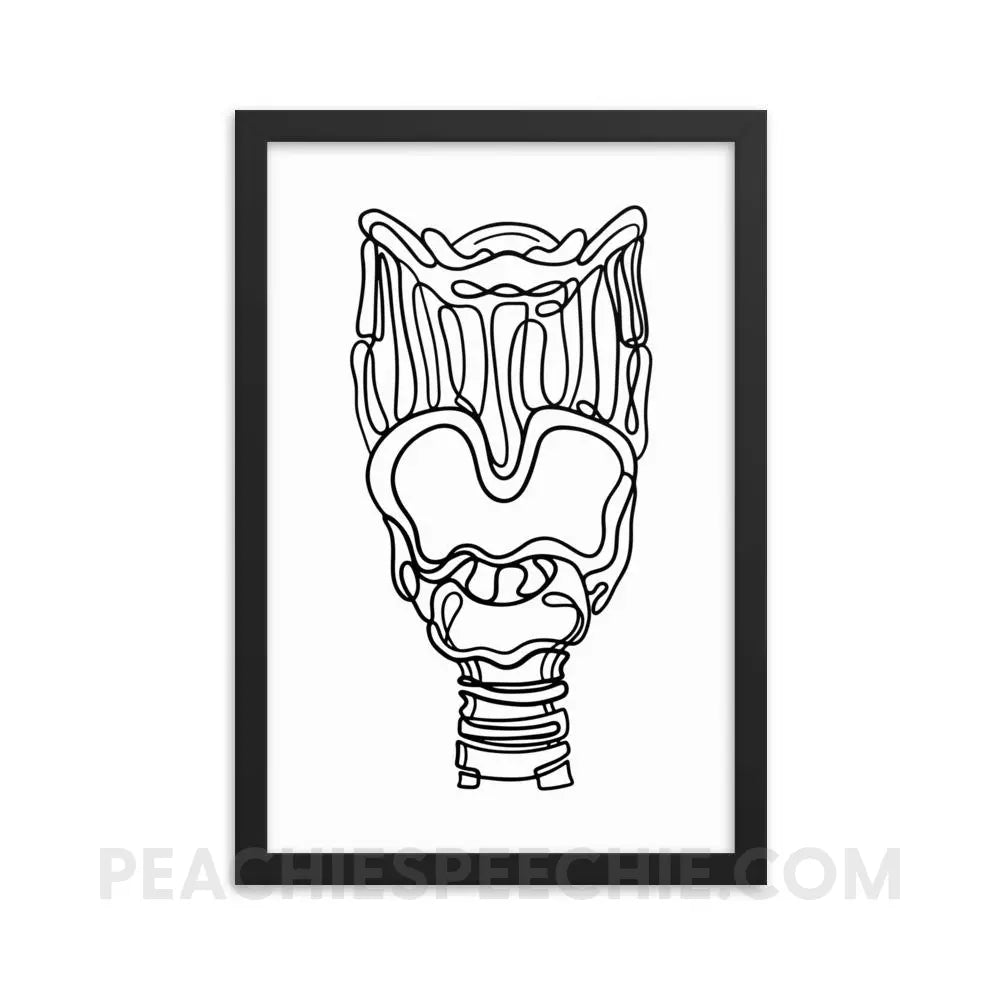 Larynx Framed Poster - Black / 12×18 - Posters peachiespeechie.com