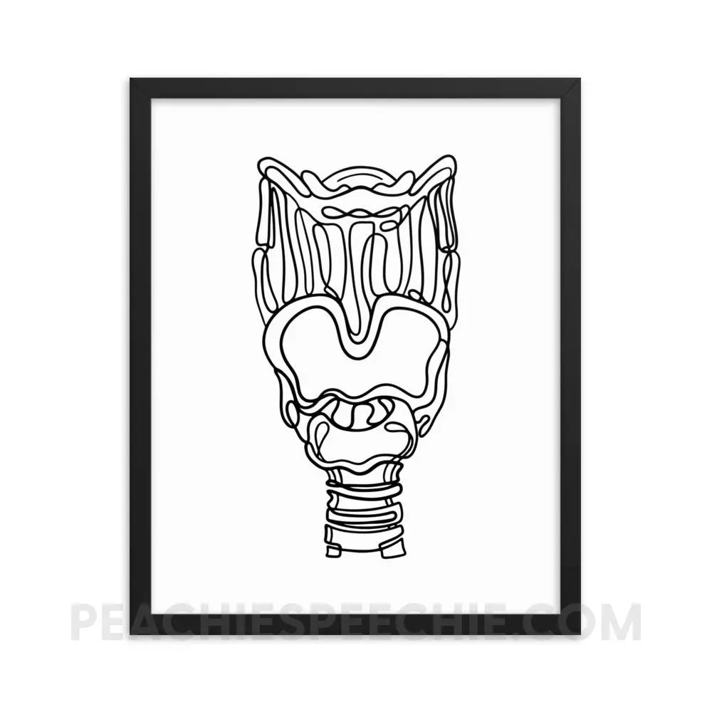 Larynx Framed Poster - Black / 16×20 - Posters peachiespeechie.com