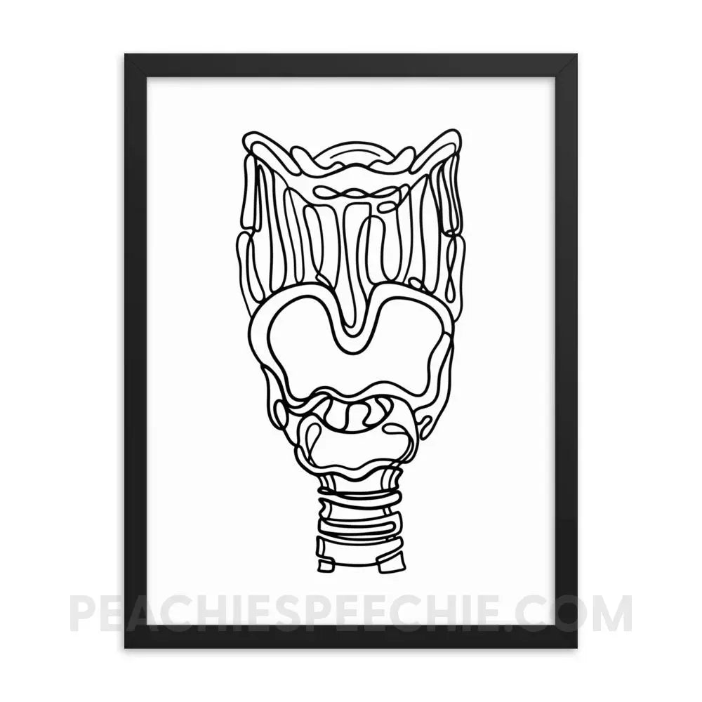 Larynx Framed Poster - Black / 18×24 - Posters peachiespeechie.com