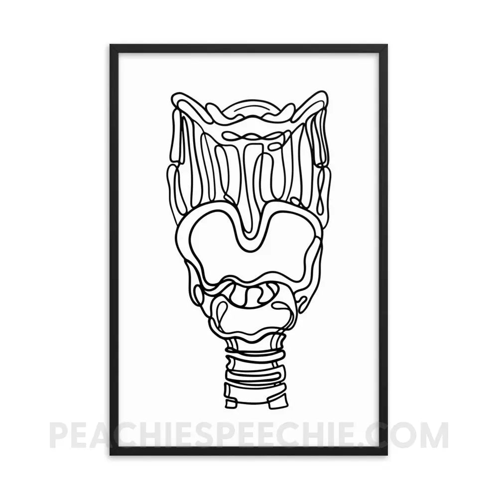 Larynx Framed Poster - Black / 24×36 - Posters peachiespeechie.com