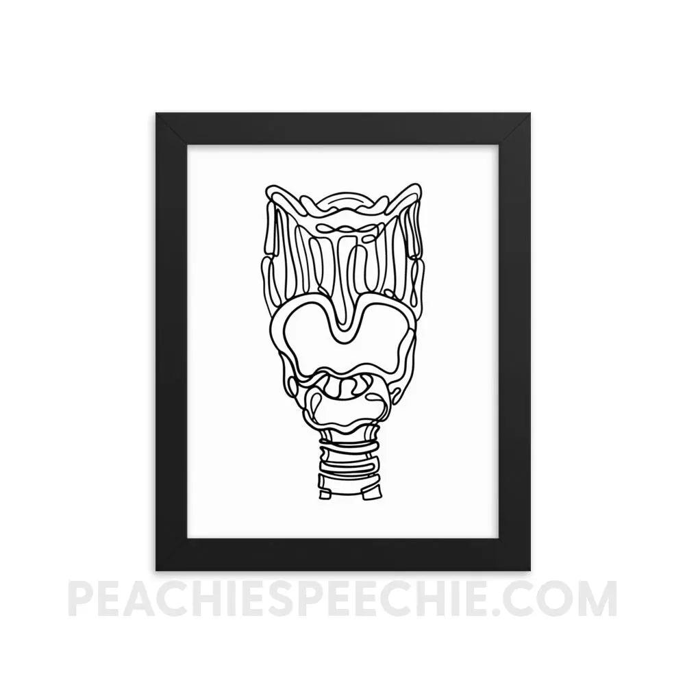 Larynx Framed Poster - Black / 8×10 - Posters peachiespeechie.com