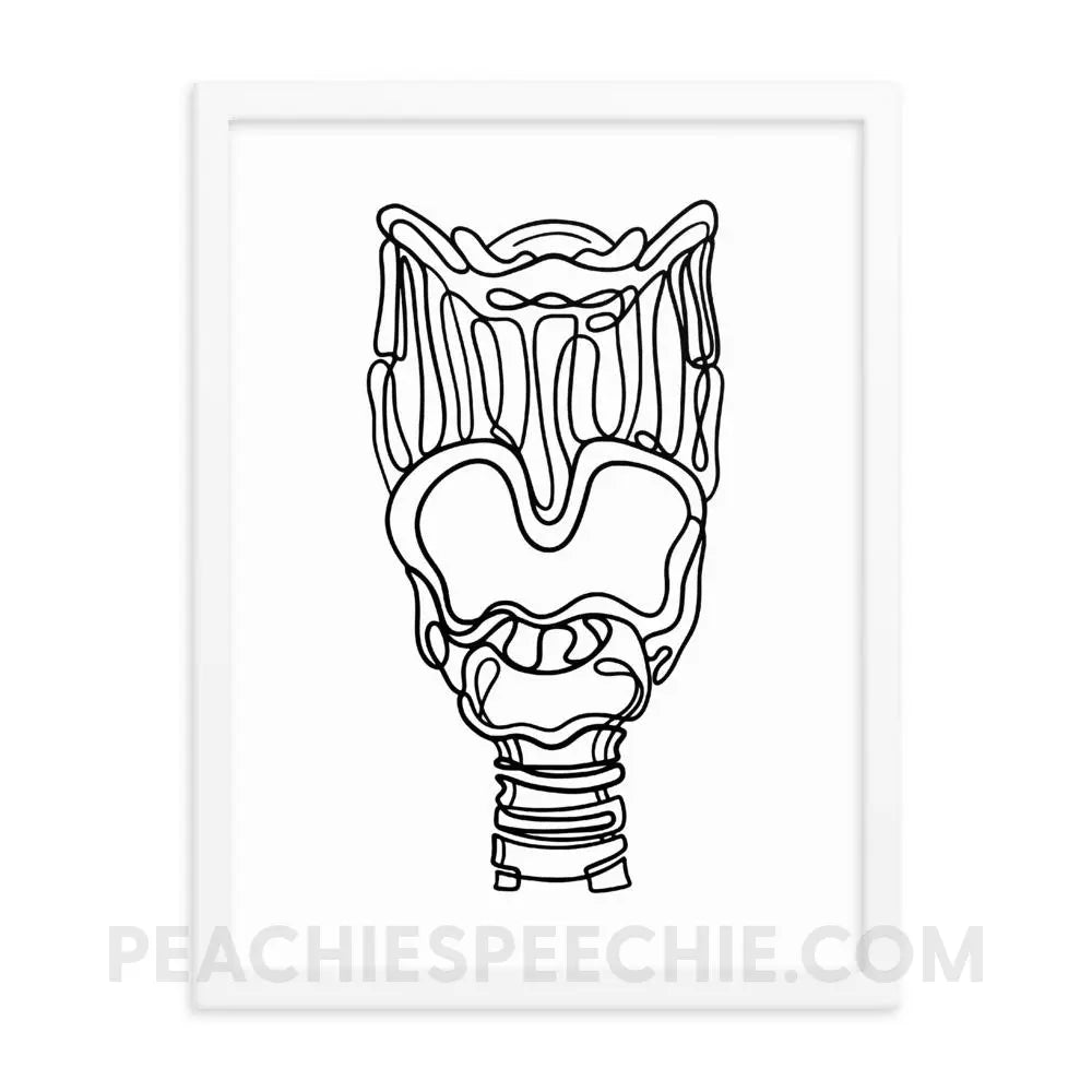 Larynx Framed Poster - White / 18×24 - Posters peachiespeechie.com