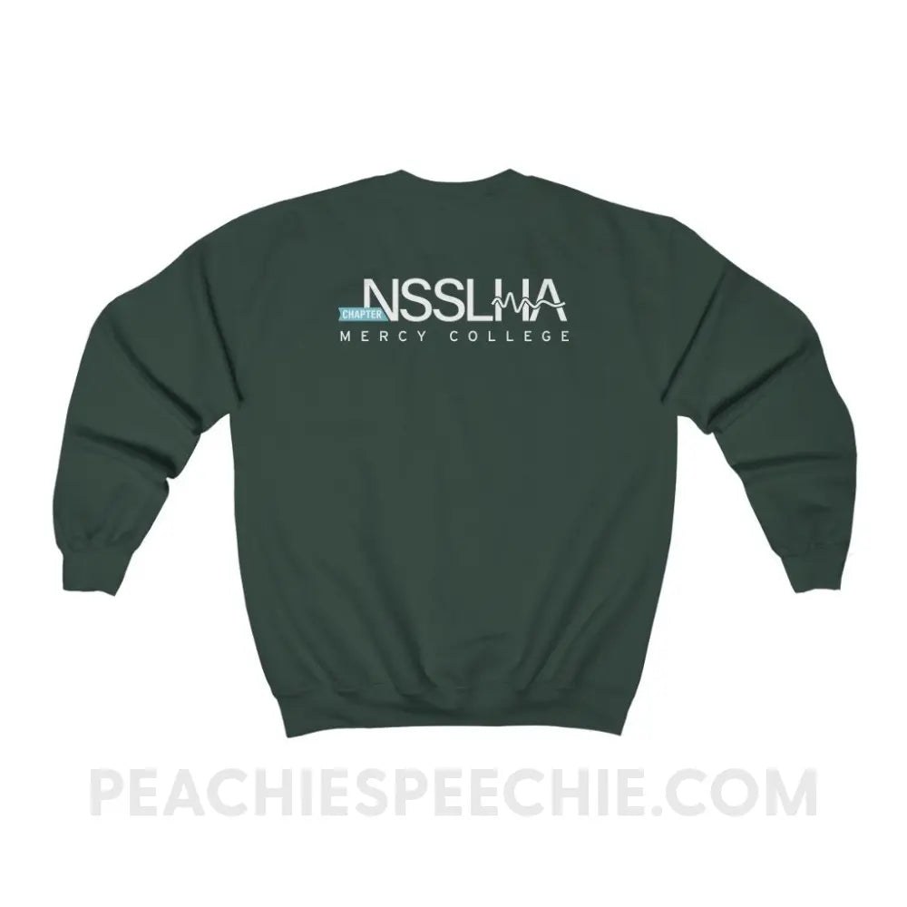 Mercy College Speech Path Lines Classic Sweatshirt - custom product peachiespeechie.com