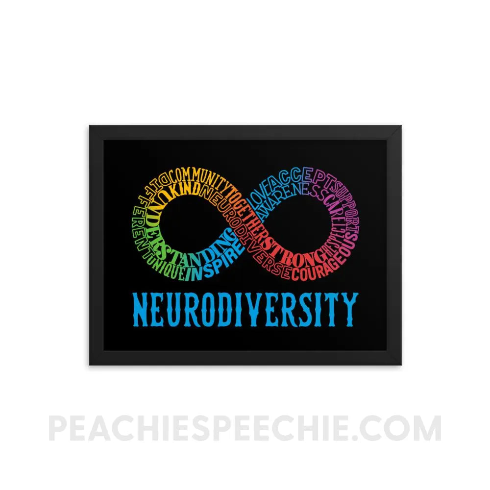Neurodiversity Framed Poster - 12×16 - Posters peachiespeechie.com