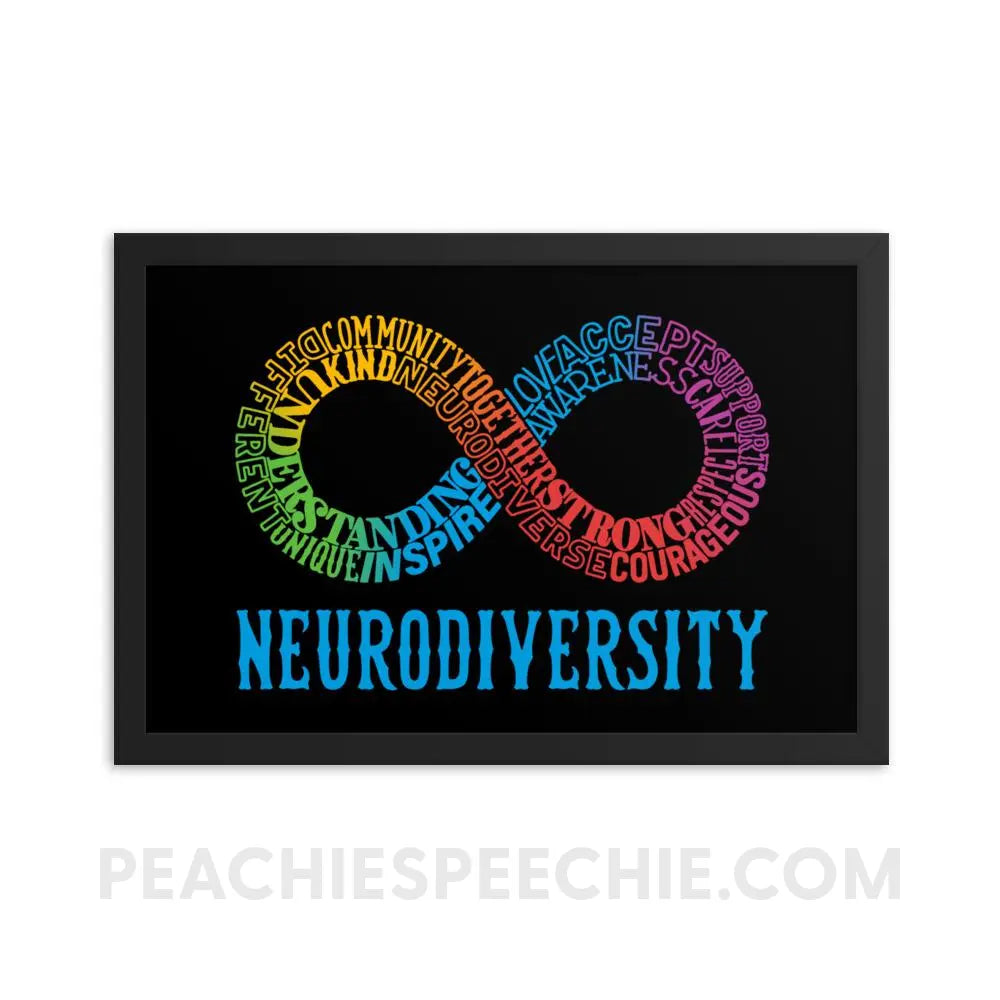 Neurodiversity Framed Poster - 12×18 - Posters peachiespeechie.com