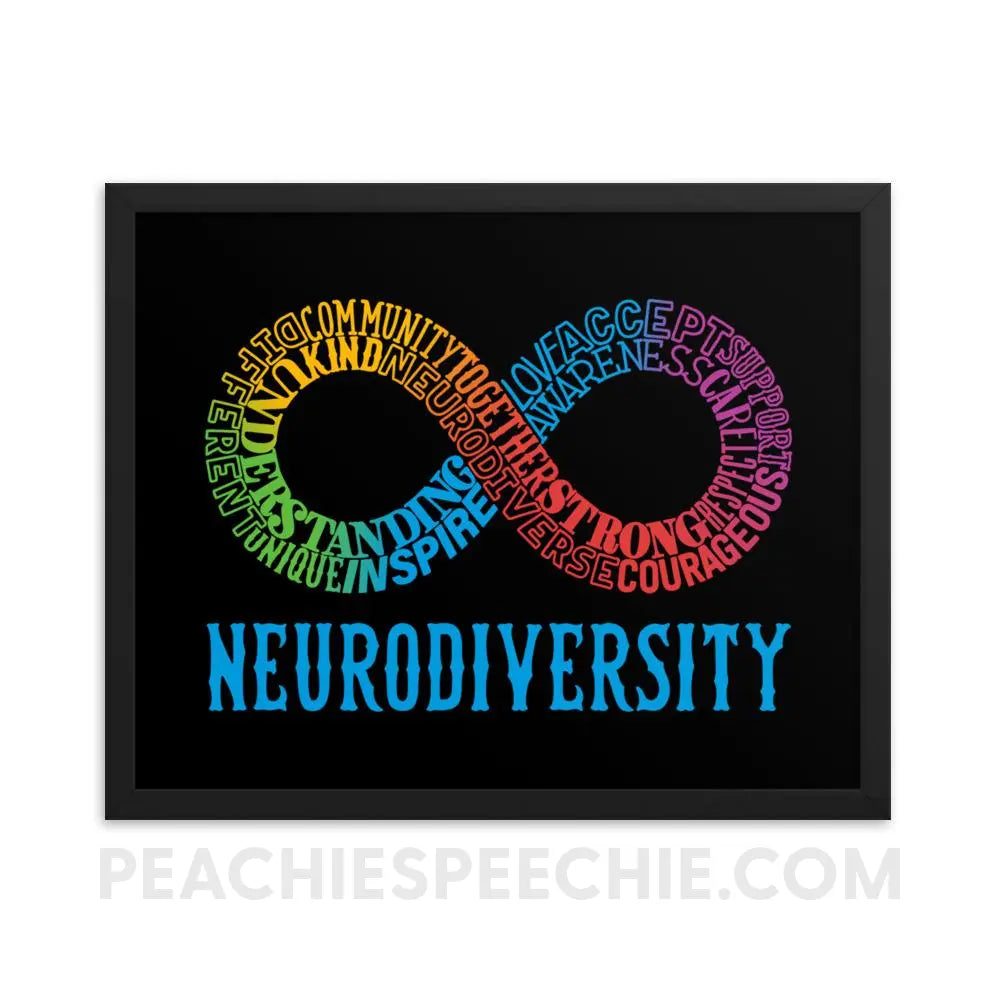 Neurodiversity Framed Poster - 16×20 - Posters peachiespeechie.com