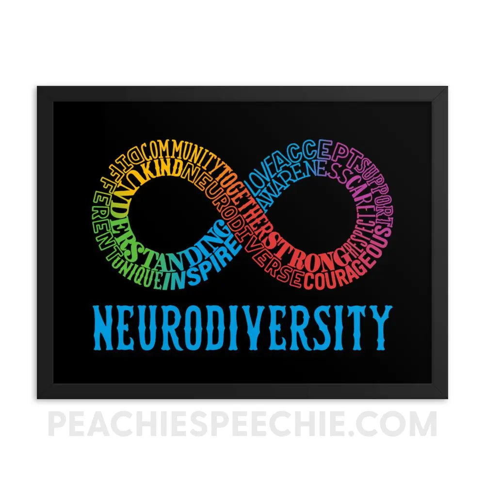 Neurodiversity Framed Poster - 18×24 - Posters peachiespeechie.com