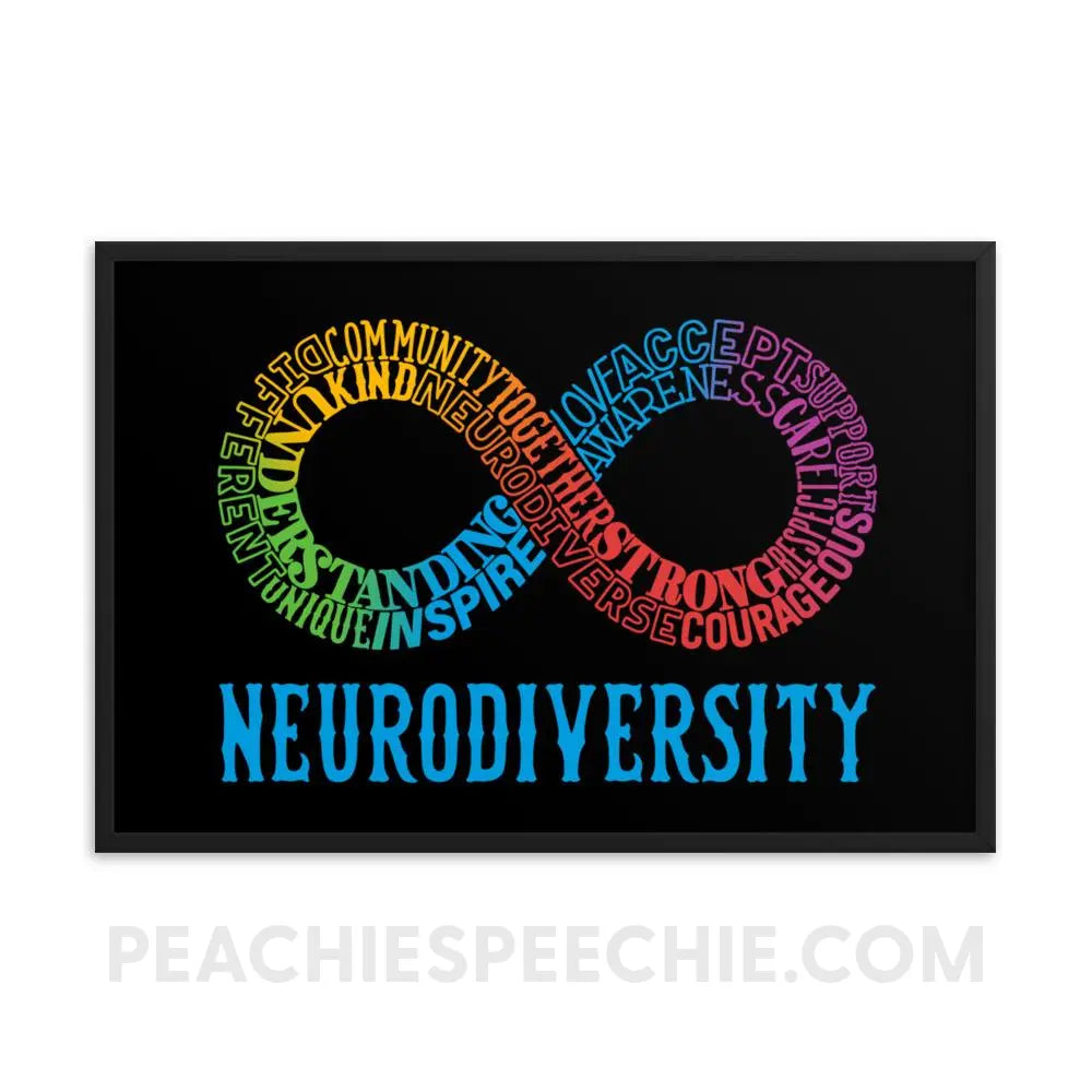 Neurodiversity Framed Poster - 24×36 - Posters peachiespeechie.com