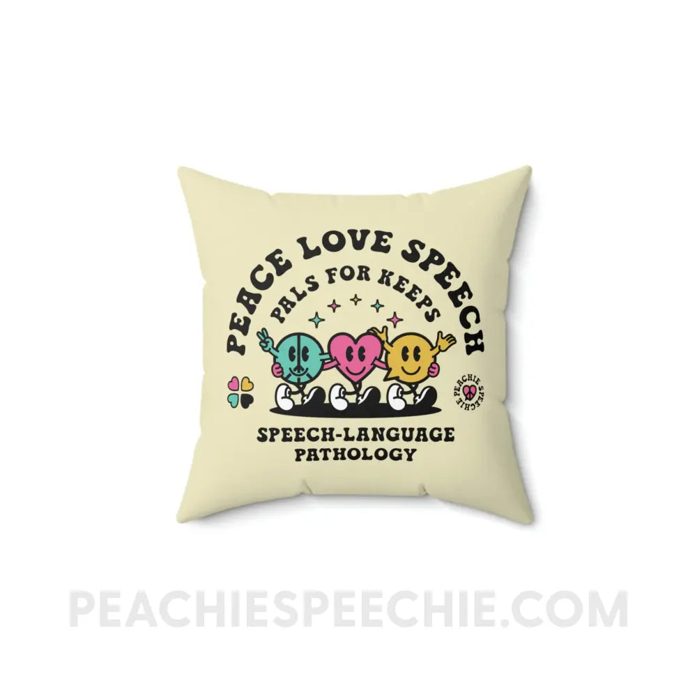 Peace Love Speech Retro Characters Throw Pillow - 20 × - Home Decor peachiespeechie.com