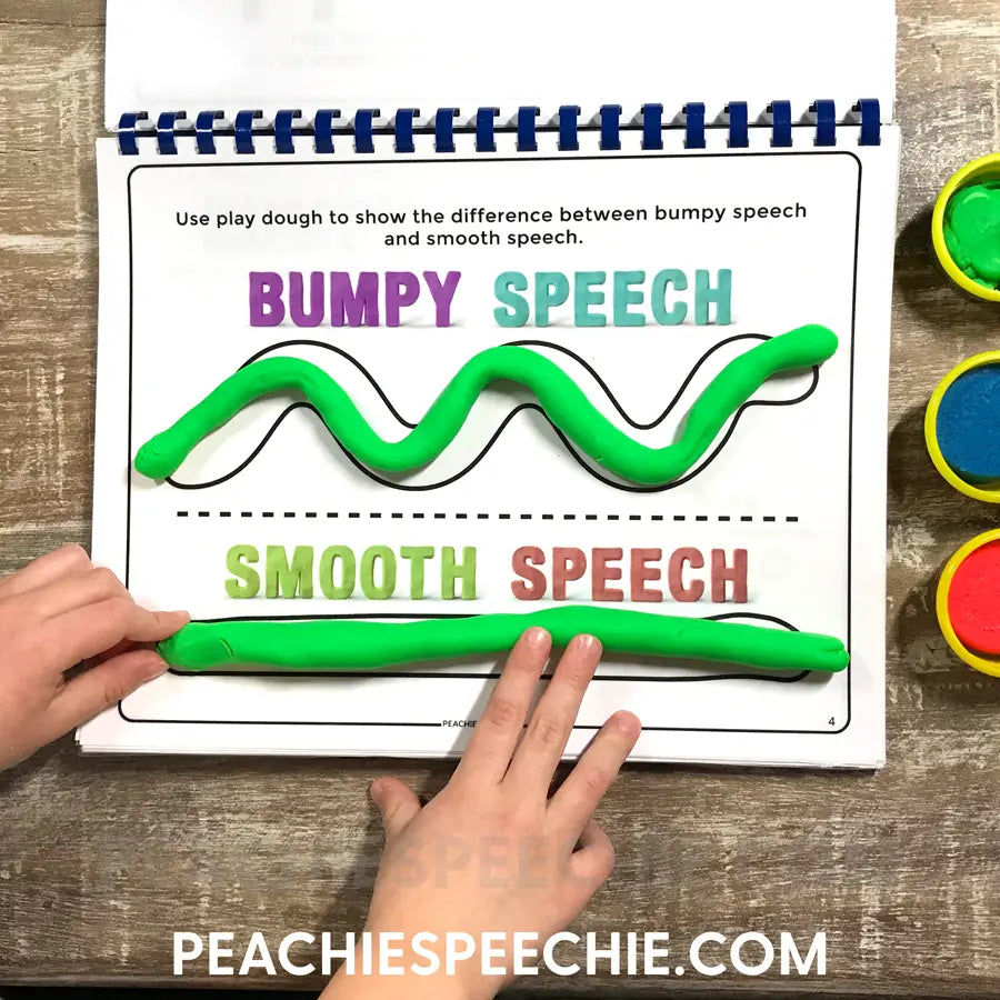 Play Dough Fluency: Stuttering Therapy Activities - Materials peachiespeechie.com