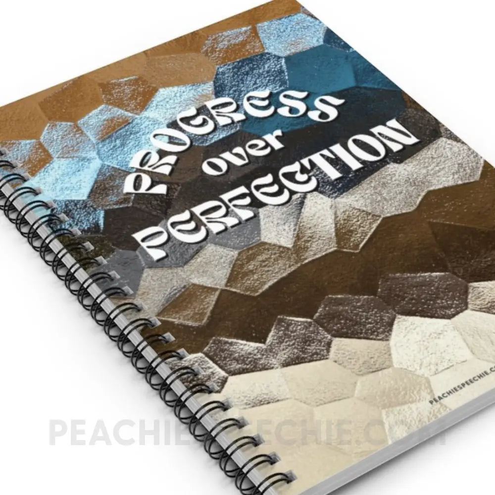 Progress Over Perfection Notebook - Paper products peachiespeechie.com