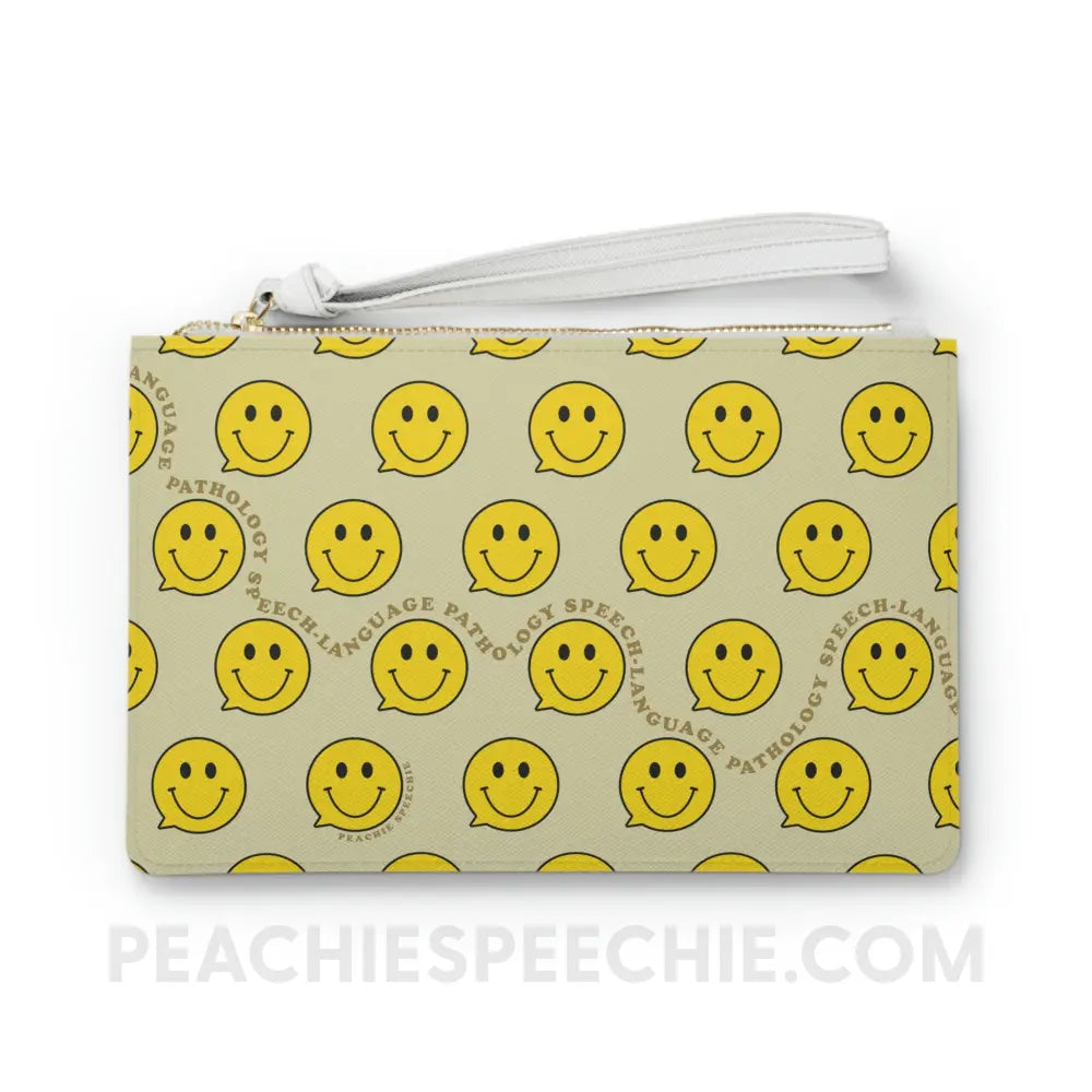 Smiley Face Speech Bubble Skinny Clutch - Bags peachiespeechie.com