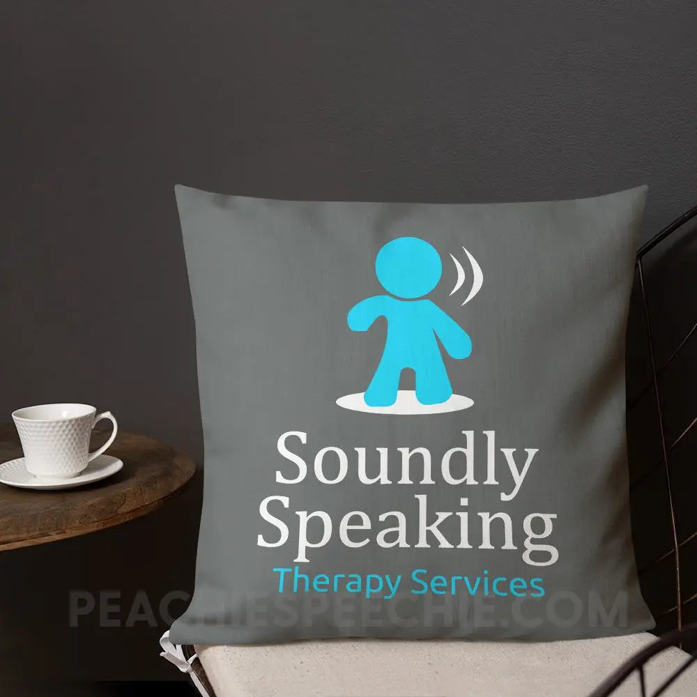 Soundly Speaking Throw Pillow - custom product peachiespeechie.com