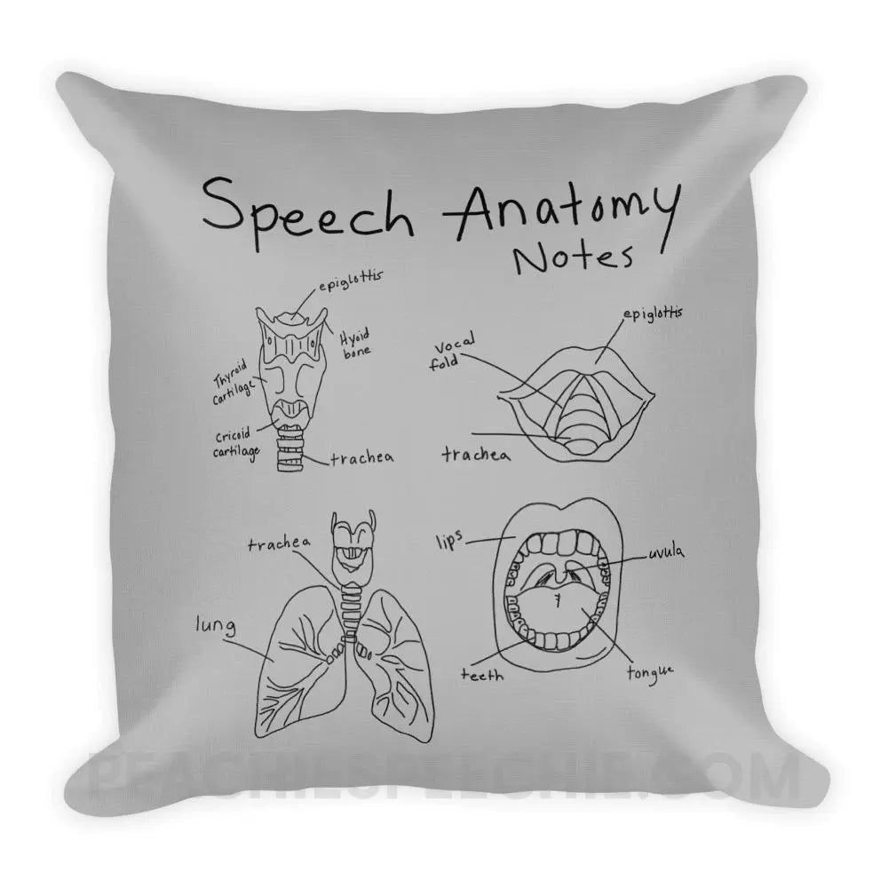 Speech Anatomy Notes Throw Pillow - Pillows peachiespeechie.com