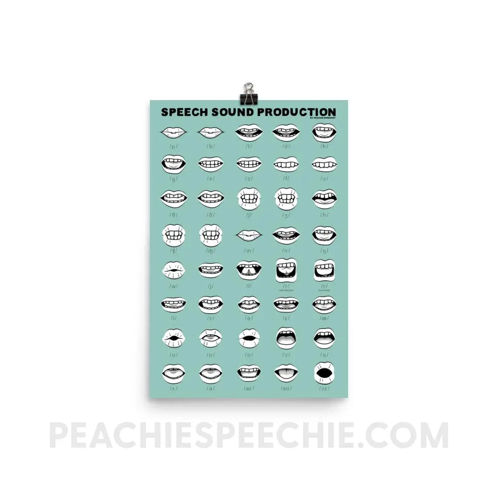 Speech Sound Production Poster - 12×18 - Posters peachiespeechie.com