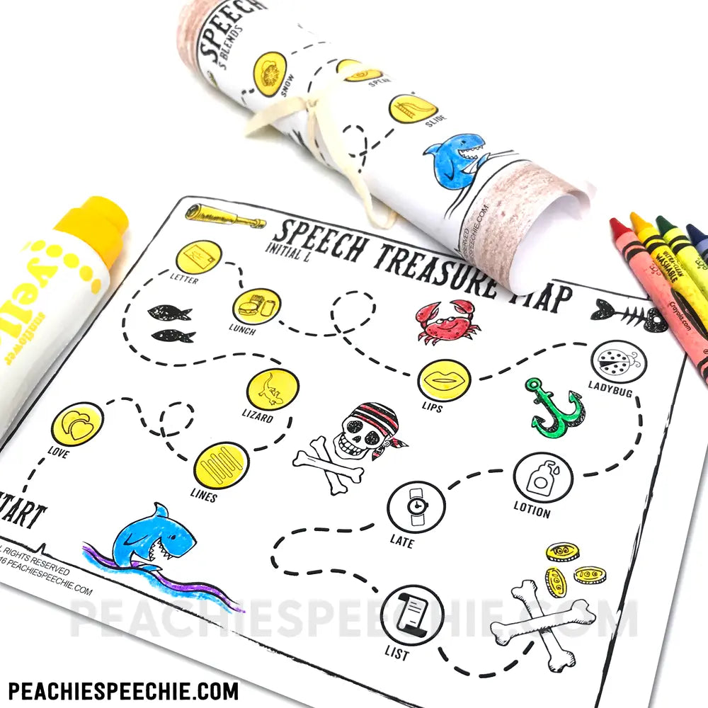 Speech Treasure Maps - Materials peachiespeechie.com