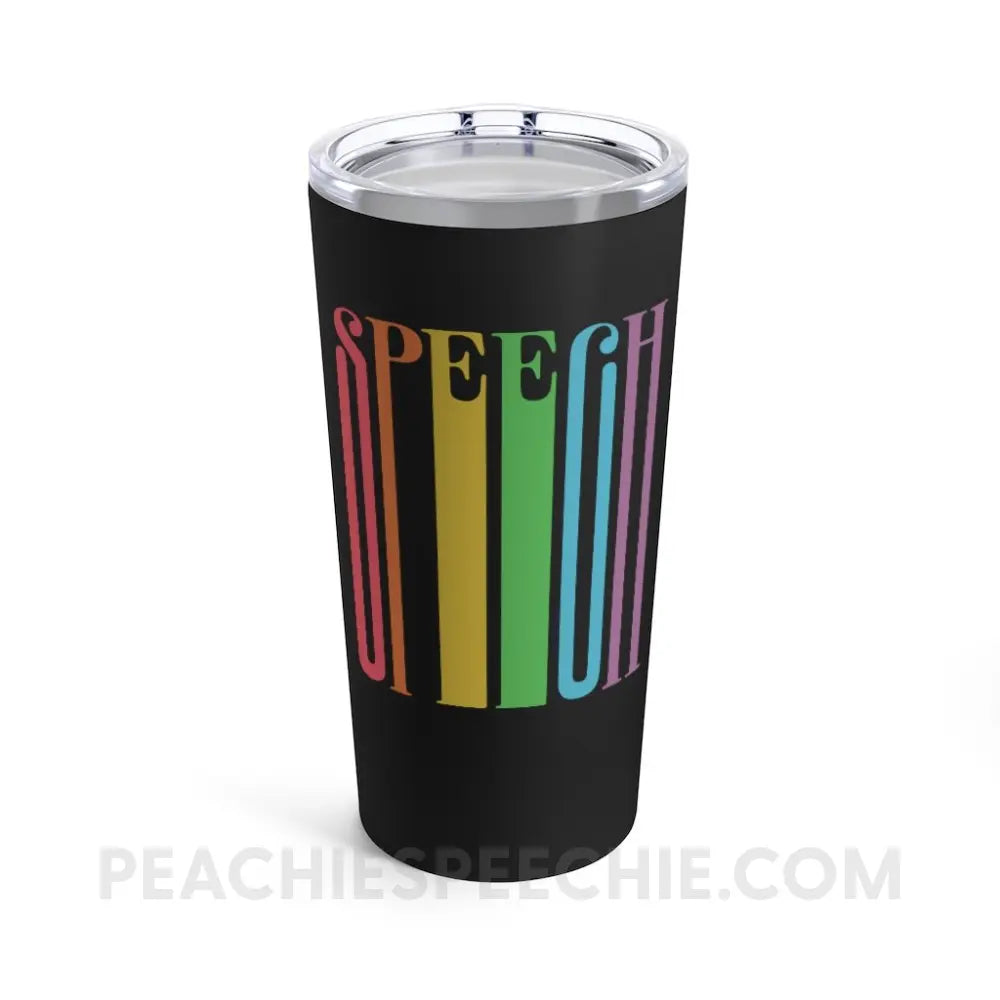Stretchy Rainbow Speech Tumbler - Mugs peachiespeechie.com