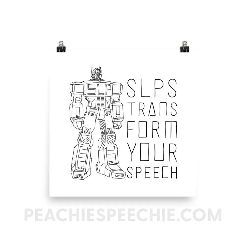 Transform Your Speech Poster - 10×10 - Posters peachiespeechie.com