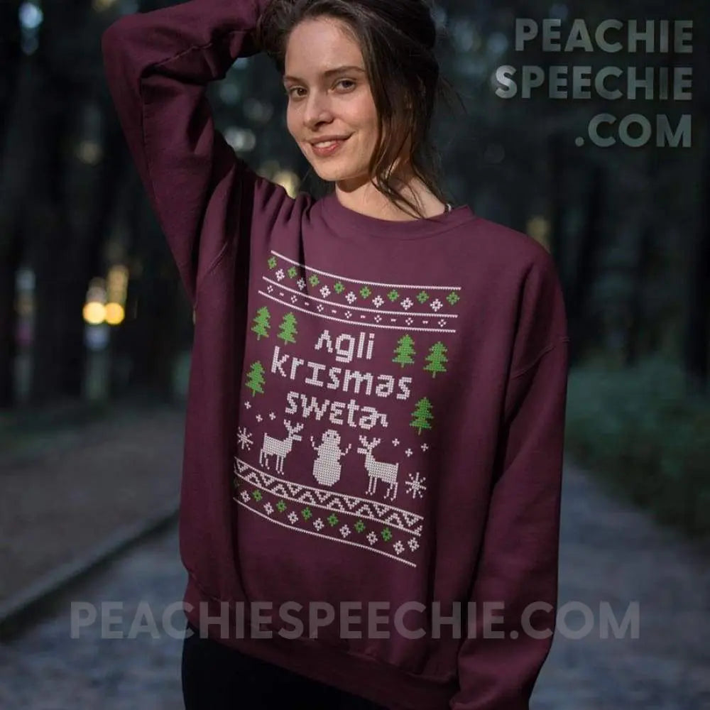 Ugly Christmas Sweater Classic Sweatshirt - Hoodies & Sweatshirts peachiespeechie.com