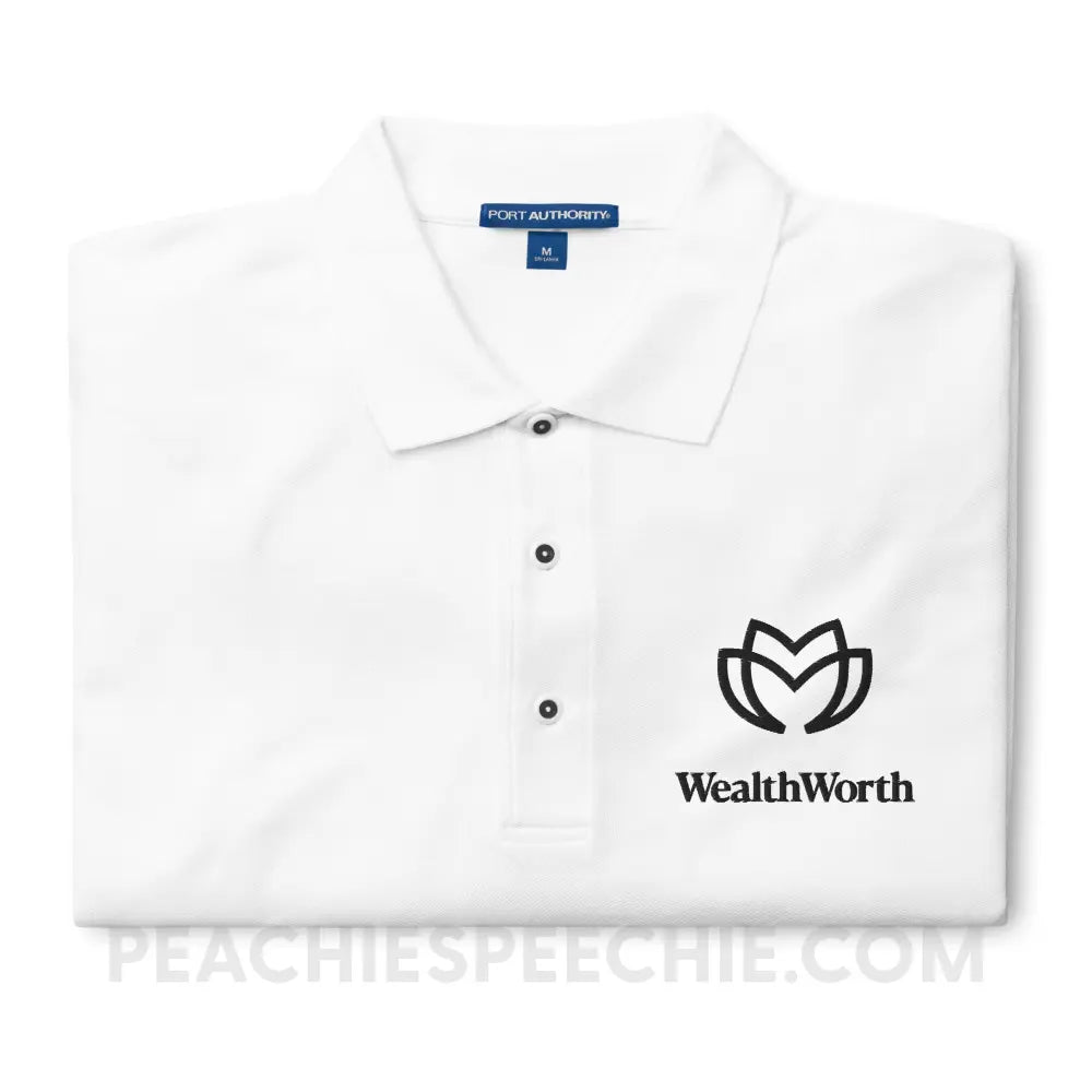 WealthWorth Unisex Premium Polo - custom product peachiespeechie.com