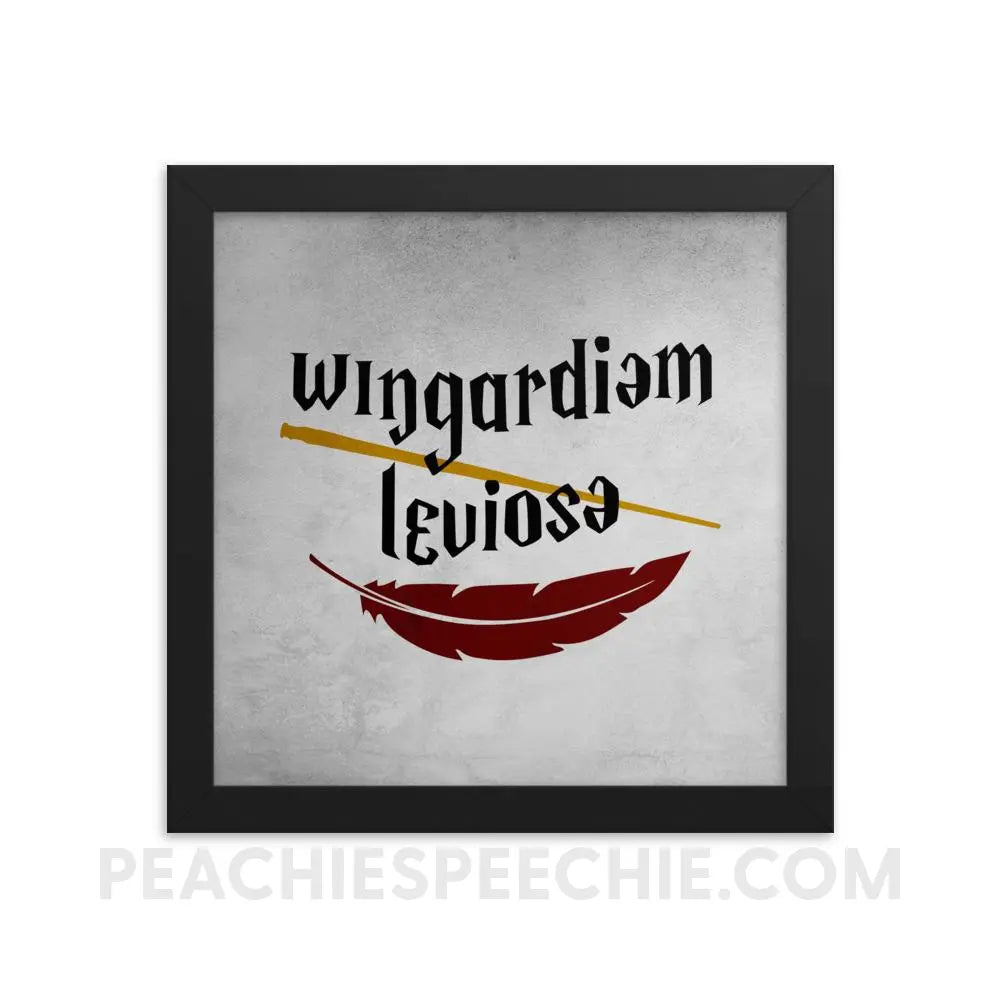 Wingardium Leviosa Framed Poster - 10×10 - Posters peachiespeechie.com