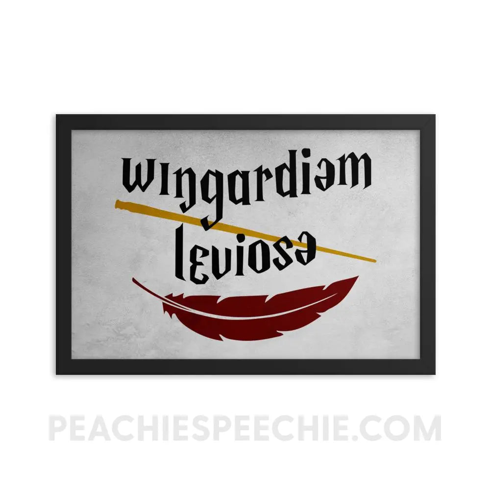 Wingardium Leviosa Framed Poster - 12×18 - Posters peachiespeechie.com